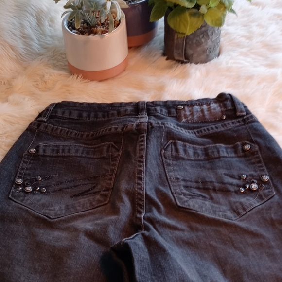 Jag Stretch Size 0 Petite Black Faded Jeans - Picture 3 of 9